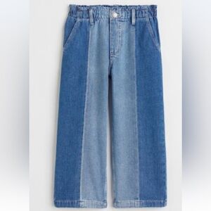 H&M Wide Fit Color Block Blue Jeans
